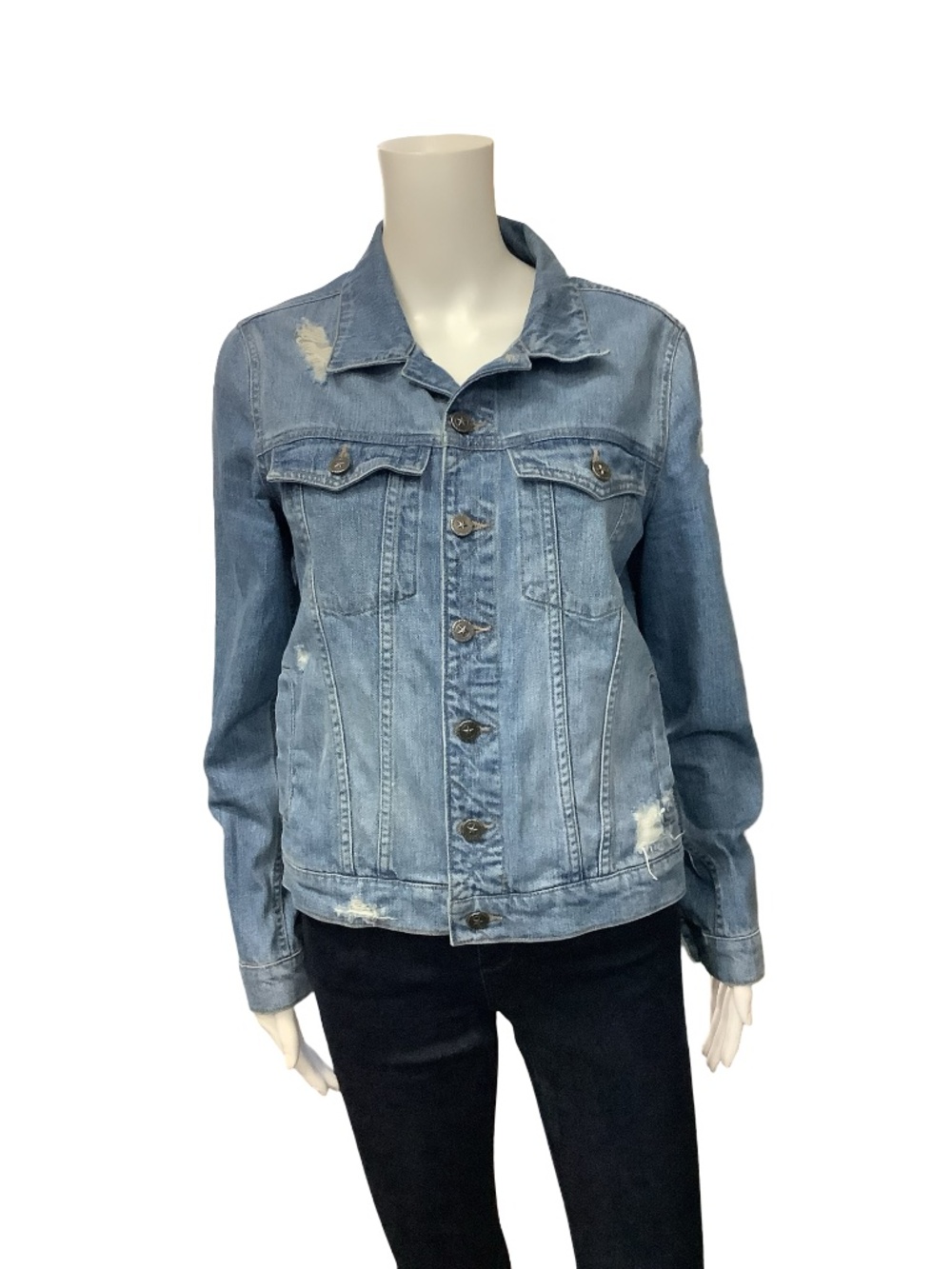 DL1961 Distressed Denim Jacket Size: S